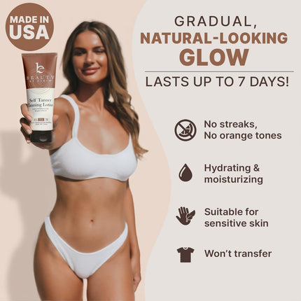 Self Tanner USA Made with Natural & Organic Ingredients, Moisturizing Self