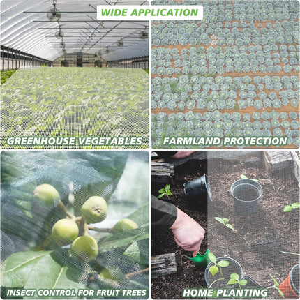 Garden Netting Mosquito Insect Birds Animals Barrier Protection Net Ultra Fine Garden Mesh Netting Plant Covers for Vegetable Plants Fruits Flowers Trees Greenhouse Row Cover(10×20 Ft)