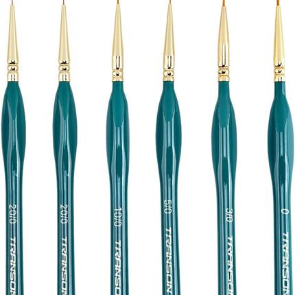 6Pcs Extra Fine Detail Brushes for Model Miniature Painting and Also Acrylic Watercolor Painting