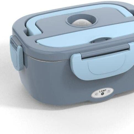 Electric Lunch Box Food Heater, Electric Heating Lunch Boxes Lunch for Adults/Men/Truck/Car/Work, 80W 1.5L Removable 304 Stainless Steel Container, 110V/12V/24V, with Fork & Spoon