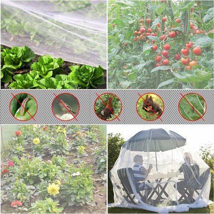 Garden Netting, 2 Pack 10X33Ft Ultra Fine Mesh Netting Pest Barrier Protection Bird Mosquito Net Plants Cover for Vegetables Fruits Flowers Crops Greenhouse Row Cover Raised Bed Patio