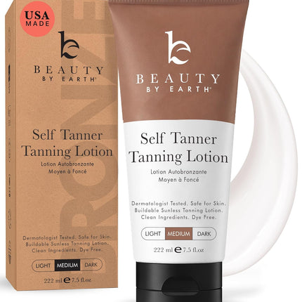 Self Tanner USA Made with Natural & Organic Ingredients, Moisturizing Self