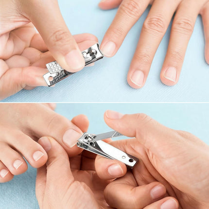 60 Pcs Stainless Steel Nail Clippers Toenail Clippers Bulk for Men Women Seniors, Toe Nail Clipper Pack Fingernail Clipper Bulk for Home, Travel, Homeless, Bulk Use (Medium Size, Silver)