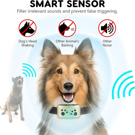 Dog Bark Collar,  Smart Bark Collar for Small Medium Large Dogs anti Bark Collars with 4 Training Modes and 7 Level Sensitivity, Barking Collar