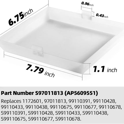 2-Pack AP5609551 8’’ X 7’’ Light Cover Compatible with Nutone, Broan, Kenmore (S97011813) Bathroom Vent Fan Light– Made from Heavy Duty Plastic(Upgraded Version)