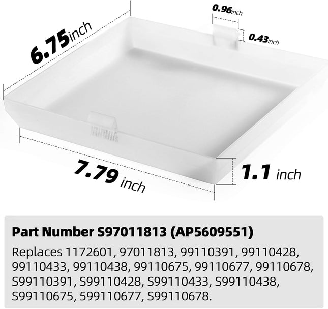 2-Pack AP5609551 8’’ X 7’’ Light Cover Compatible with Nutone, Broan, Kenmore (S97011813) Bathroom Vent Fan Light– Made from Heavy Duty Plastic(Upgraded Version)