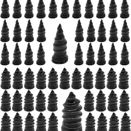 60PCS Tire Repair Rubber Nail, Vacuum Tire Repair Kits Spiral Rubber Nails, Tire Screw Plug Fast Tool Self Service Tire Repair Nail for Car, Motorcycle, Truck, Tractor Tire Puncture Repair