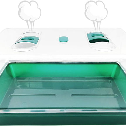 Propagator with Humidity Vents Domes,Heavy Duty Growing Tray Mini Greenhouse for Seedlings,Clones