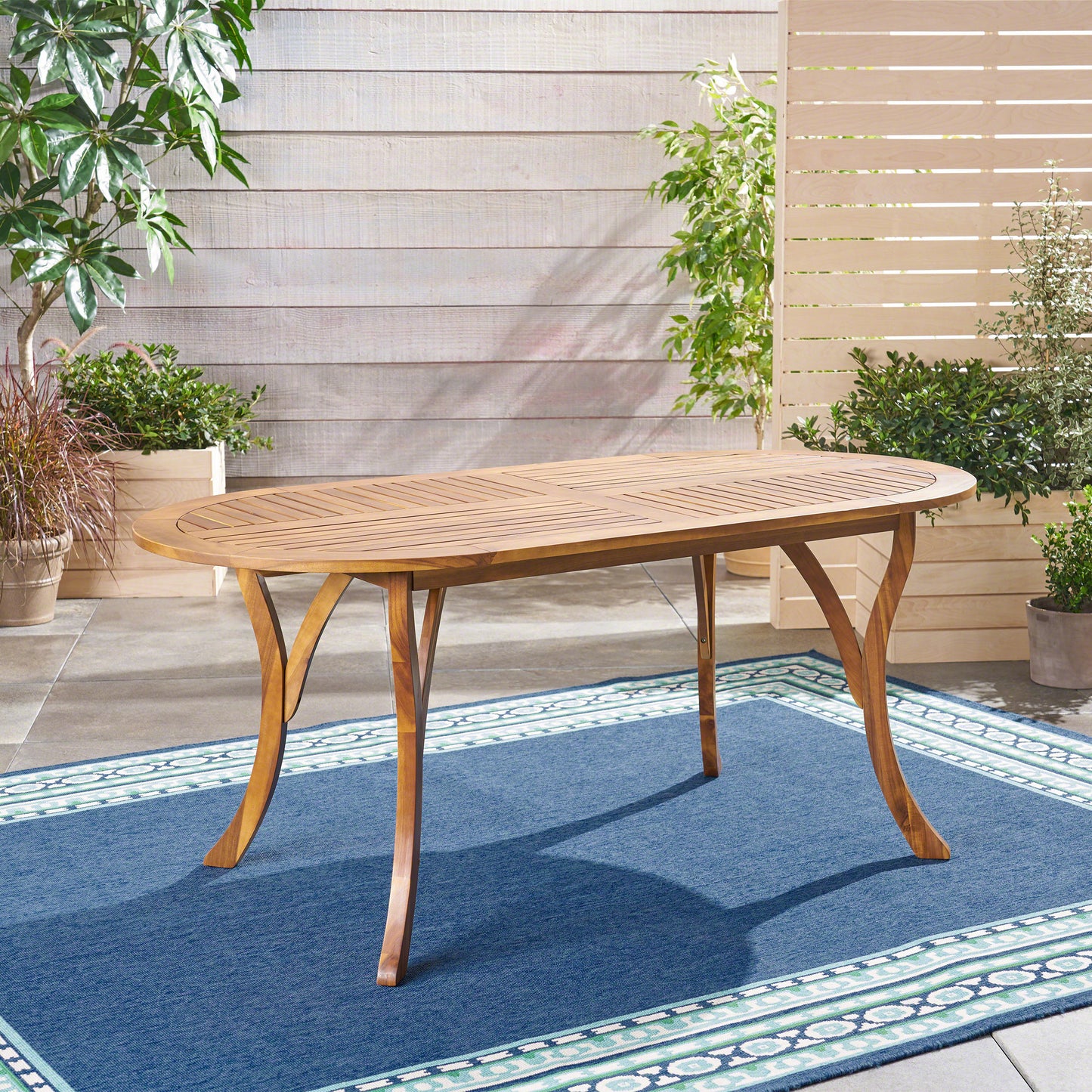 Acacia Wood 70" Dining Table
