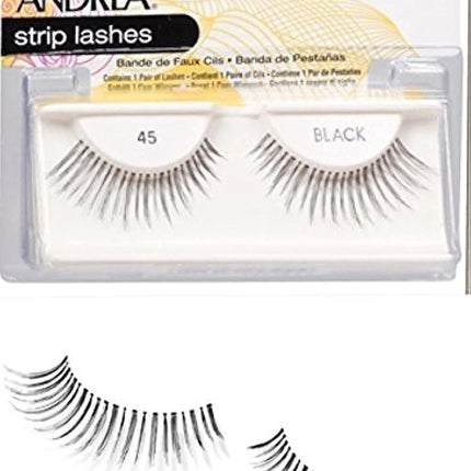 Lashes Strip Style 45 Black (6 Pack)