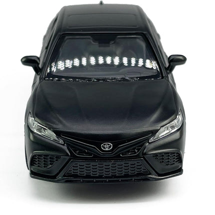 Camry XSE 2022 Model Car 1/36 Scale Diecast Toy Cars Metal Alloy Children’S Die-Cast Vehicles, Pull Back Doors Open, Black Rim, Collection for Men, Kids Toys for Boys Gifts, Cake Topper