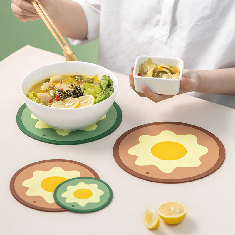 Creative Anti-Scalding Insulation Pad Household Restaurant Tableware Plate Pot Bowl Cute Mat Dining Table Mat Anti-Scalding Tea Coaster Bowl Mat