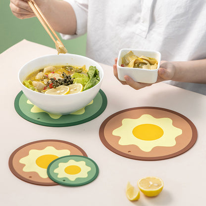 Creative Anti-Scalding Insulation Pad Household Restaurant Tableware Plate Pot Bowl Cute Mat Dining Table Mat Anti-Scalding Tea Coaster Bowl Mat