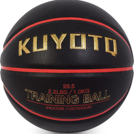 2.2LBS Weighted Heavy Size 6 28.5" Basketball Training Equipment Basketball PU Leather Indoor Outdoor for Women Youth Improving Ball Handling Dribbling Passing Skill (Deflated)