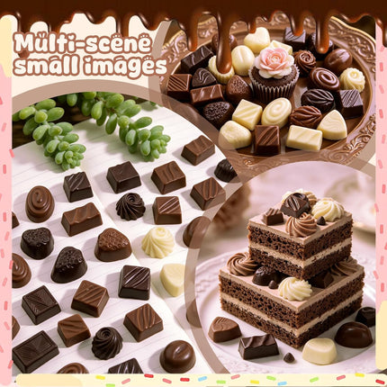 30 Pcs Fake Chocolate Artificial Food Realistic Mixed Color Chocolate Models Bulk Faux Dessert