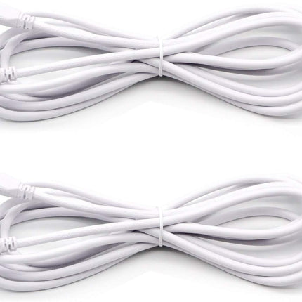 T5 T8 Extension Cords, 10 Ft 3 Meter Connectorcord, 3-Prong Extended Power Cable for Integratedled Tube Light, Single LED Shop Garage Lightfixture, under Cabinet Lights Pack of 2(10FT 2Pcs)