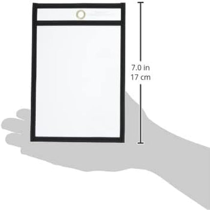Stitched Shop Ticket Holders, Both Sides Clear, 4 X 6 Inches, 25 per Box (46046)
