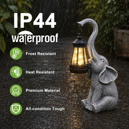 Elephant Statue for Garden Decor with Gift Appeal - Ideal Gifts for Women, Mom or Birthdays, Beautifully Crafted Outdoor & Home Decor to Wow Your Guests (11" Elephant)