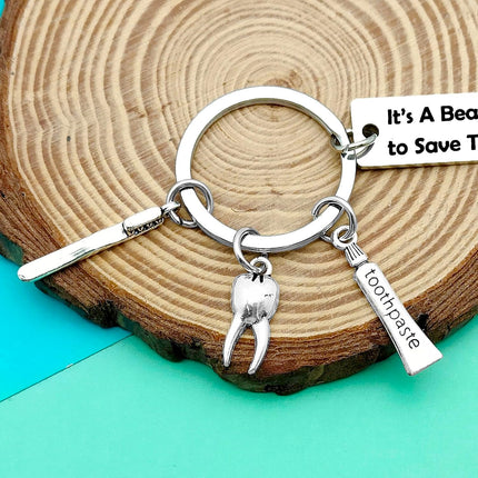 24Pcs Dentist Keychain Gifts for Men Women Dental Hygienist Jewelry Bulk Gifts for Dentist Assistant Keyring Dentist Graduation Gift Nurse Doctor Dentist Office Orthodontist Gift