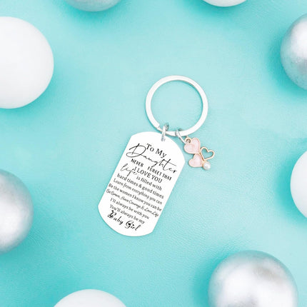 Sweet 16 Keychain Sweet 16 Gifts for Adult Daughter Birthday Gifts from Mom Dad I Love You Gift for Daughters Adult Stocking Stuffers for Teen Girls 16-18 to My Daughter Keychain