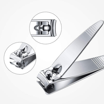 100 Pieces Nail Clippers Set Bulk for Men Women Ultra Sharp Stainless Steel Fingernail Toenail Clippers Portable Travel Sturdy Trimmer Pointed Pedicure Manicure Care (Silver)