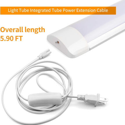 T5 T8 LED Tube Power Extension Cable with On/Off Switch,Led T5/T8 Light Tube Integrated LED Light Fixture Extension Cable Wire (6FT/1.8M) 3-Pack