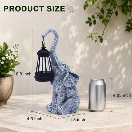 Elephant Statue for Garden Decor with Gift Appeal - Ideal Gifts for Women, Mom or Birthdays, Beautifully Crafted Outdoor & Home Decor to Wow Your Guests (11" Elephant)