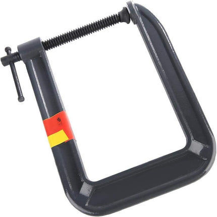 Heavy Duty Deep Throat U-Clamp G Type Woodworking Steel Deep Reach C-Clamp DIY Carpentry Clamping Device Jaw Opening DIY Carpentry Clamping Device (100,185Mm)