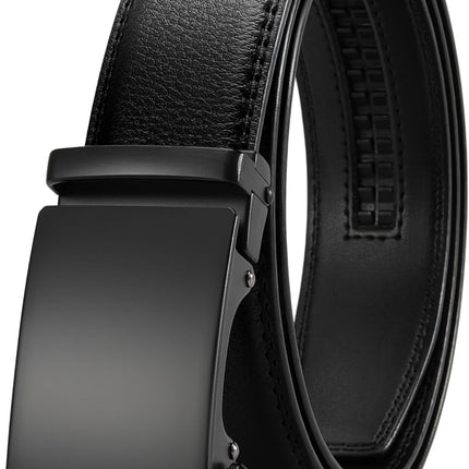 Mens Belt - Mens Ratchet Belt Leather 1 3/8" for Dress Pant - Micro Adjustable Belt Fit Everywhere