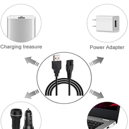 For Ufree U-1176 Replacement Charger USB Charging Cord Compatible with Ufree Beard Trimmer Clipper Charger U-1176 Charger Cord