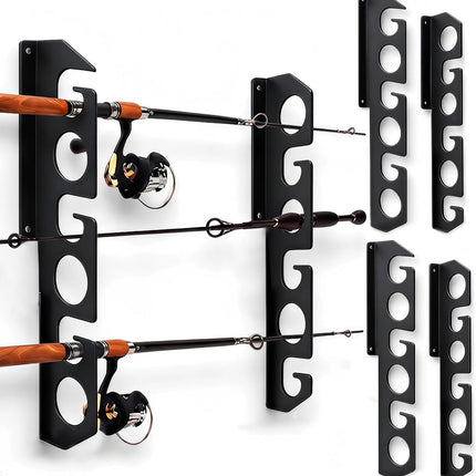 Fishing Rod Racks Wall or Ceiling Fishing Rod/Pole Rack Holder Storage Hook Holds Fishing Rods Wall Mounted for Garage Cabin and Basement