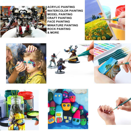 6Pcs Extra Fine Detail Brushes for Model Miniature Painting and Also Acrylic Watercolor Painting