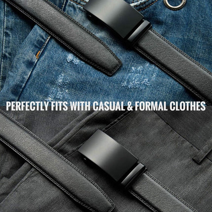 Mens Belt - Mens Ratchet Belt Leather 1 3/8" for Dress Pant - Micro Adjustable Belt Fit Everywhere
