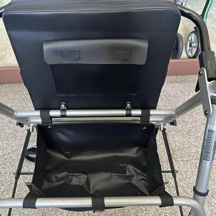 Under Seat Tote Rollator Black Bag for Rollator Walker - Medical Storage Bag Replacement - Mobility Walker Accessories for Seniors