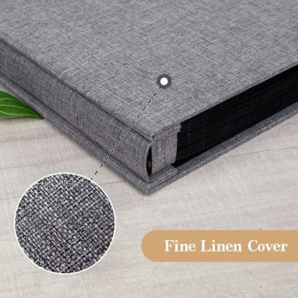 Linen Hardcover Photo Album 4X6 600 Photos Large Capacity for Family Wedding Anniversary Baby Vacation (Gray, 600 Pockets)