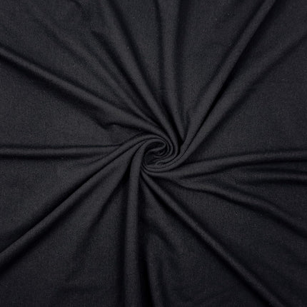 | Cotton Spandex Fabric | by the Yard | Stretchy, Breathable, Lightweight Cotton Fabric | 60" Wide Roll | Sewing | 95% Cotton, 5% Spandex (Black, 1 Yard)