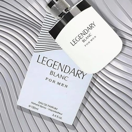 LEGENDARY BLANC Cologne for Men Eau De Parfum Woody Aromatic Fragrance 3.4Oz/100Ml, Natural Spray, Long Lasting