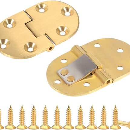 90 Degree Solid Brass Butler Tray Hinges (2Pcs) Flip Top Hinge with Screws for Folding Tables/Sewing Machine Table, Folding Hinges Furniture Accessories