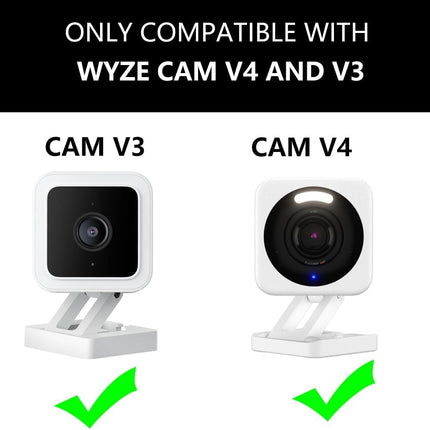 Angled Window Mount Compatible with Wyze Cam V4 Cam V3, 20 Degrees Tilt ( Up/Down/Left/Right ), through Window Use Cam V3 V4 , Turn Wyze Camera into a Window Camera for Outdoor Monitoring