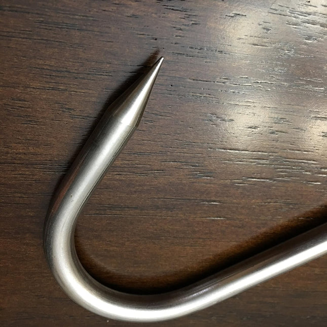 4Pc 9" Heavy Duty & Thick Stainless Steel Meat Processing Butcher Hook - Wild Game, Smoking Ribs BBQ Large Fish, Hunting, Carcass Deer Hanging S-Hook Excellent Quality 9Mm Thick