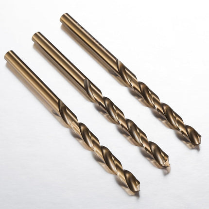 1/4" Cobalt Drill Bit(10Pcs), M35 HSS Metal Drill Bit Set Forwood, Hard Metal, Stainless Steel, Cobalt Steel M35 Jobber Length Twist Drill Bits