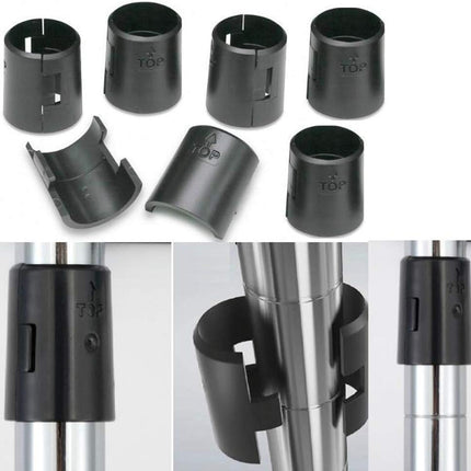 Wire Shelf Clips for 3/4 Inch Post - 90Pack 45Pairs of Wire Rack Lock Clip(3/4"D X 5/4"H) Replacements for Metal Shelving Sleeves System, Plastic Parts for Stability and Layer Spacing Adjustment