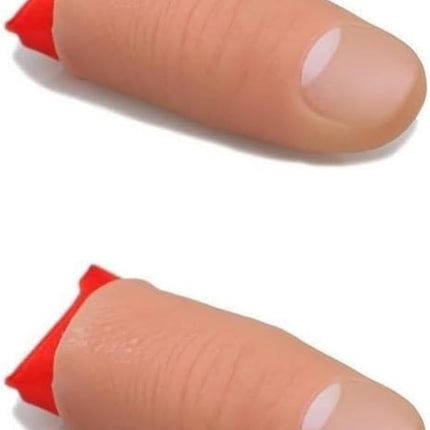 2Pcs Thumb Tip Magic Tricks Fake Thumb Tip Silk Vanish Magic Disappearing Silk Fake Thumb Tip Magic Trick Gimmick Magician Accessory and Practical Jokes Magic Tricks Making Objects Appear Disappear