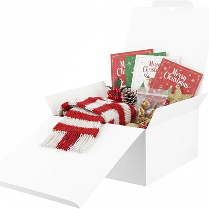 8 Pack 10X10X5 Gift Boxes, Large White Gift Boxes with Lids for Presents, Ideal for Birthday Bridesmaid Proposal Christmas Thank You Business