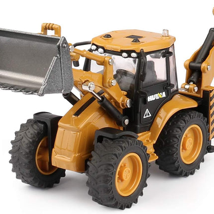 1/50 Scale Metal Diecast Backhoe Loader Toy, Metal Play Construction Vehicles Trucks Toy for Boys