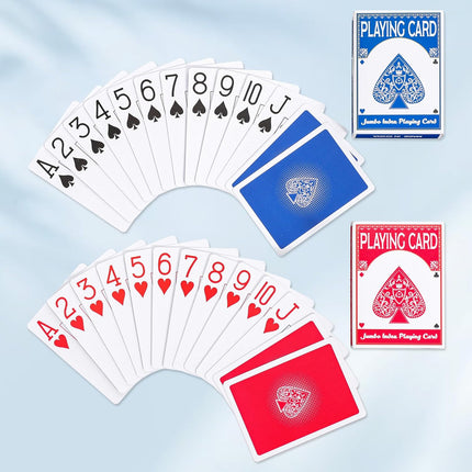 Large Print Playing Cards 6 Pack, Deck of Cards for Seniors, Vision Impaired, Low Vision Crowd, Poker Playing Cards for Blackjack, Euchre, Canasta Cards Game, Jumbo Index