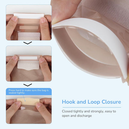 22Pcs Ostomy Supplies Colostomy Bags, 2-Piece Colostomy Bags, Two-Piece Drainable Pouches with Closure for Ileostomy Stoma Care, Cut-To-Fit, 70Mm Max (16 X Ostomy Bags+ 6 X Skin Barrier）
