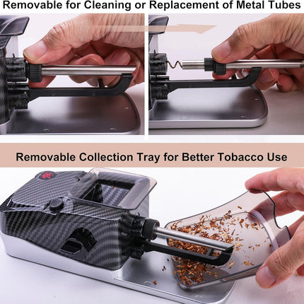 Electric Cones Rolling Machine, Automatic Cigarette Rolling Machine, Pre Roll Machine for King Size, Automatic Pre Rolled Cones Filling Maker + Pre-Roll Cone Holder Cigarette Case