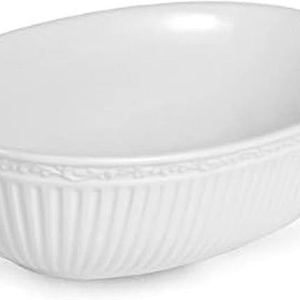 Italian Countryside Oval Serving Bowl, 10.5", White
