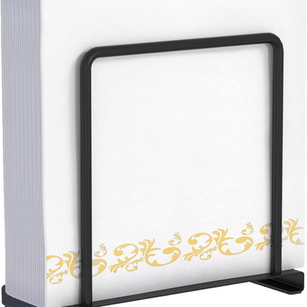 Napkin Holder for Table, Metal Napkin Holder for Kitchen Dining, Standing Paper Napkin Storage for Table Countertop, Black